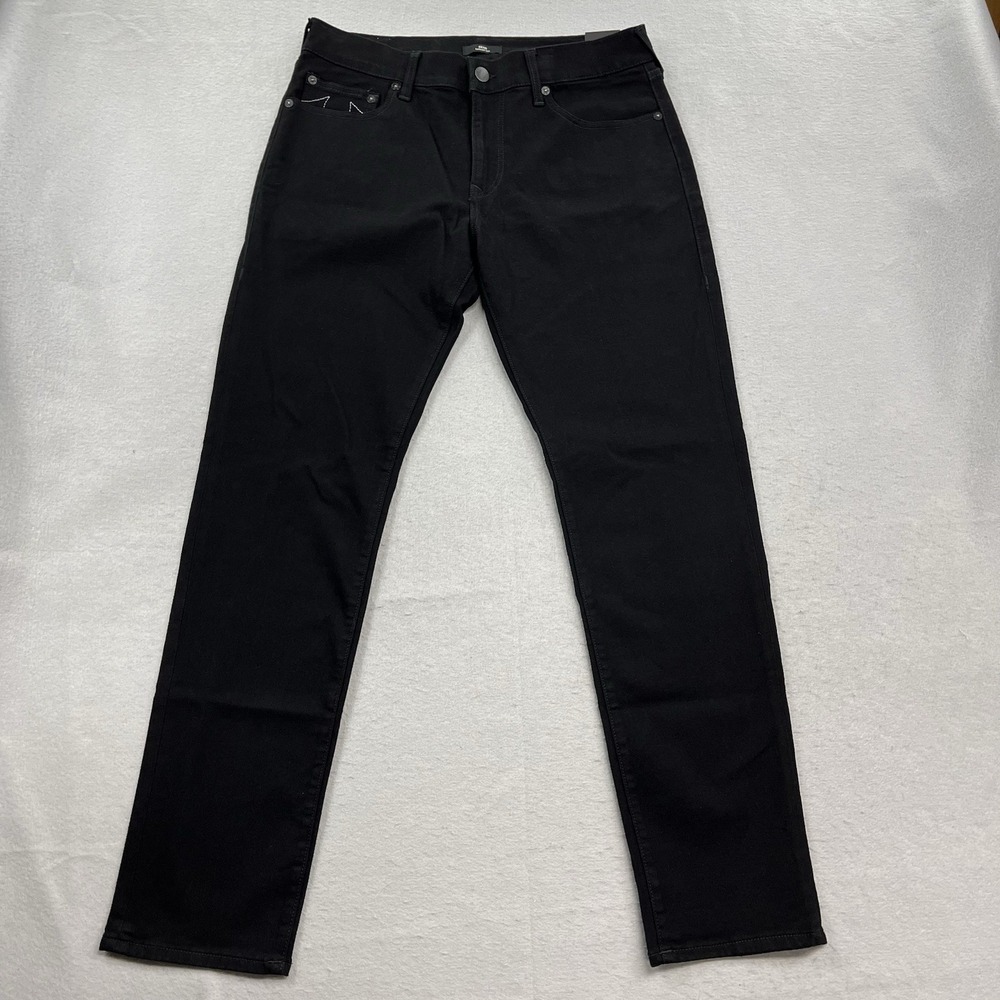 True Religion Jeans Mens 34 Black Denim Pants Geno Relaxed Slim Fit